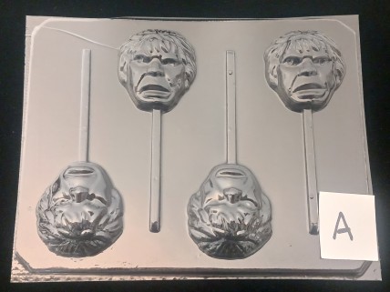 124sp Green Hunky Man Face Chocolate Candy Lollipop Mold FACTORY SECOND 124sp Green Hunky Man Face Chocolate Candy Lollipop Mold FACTORY SECOND